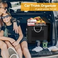 thumbnail image 2 of CLESOO Car Trunk Organizer, 57L Collapsible Organizer Multi Compartment with Lid, Black, 2 of 8