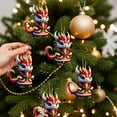 thumbnail image 6 of Honeeladyy Christmas Dragon Hanging Ornament, Acrylic Flat 2D Dragon Christmas Ornament, Dragon Lovers Gifts, Dragon Gifts for Your Family or Friends, 3.15", 6 of 6