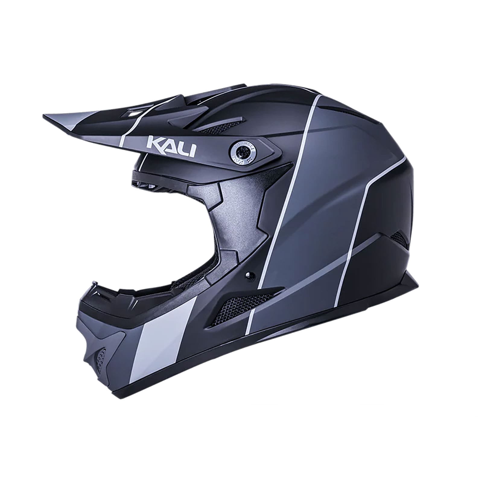 Kali Protectives Zoka Stripe Full-Face Helmet - Matte Black/Gray Large