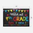 thumbnail image 2 of 7x5ft Welcome Back to School Backdrop Watch Out 4th Grade Here I Come First Day of School Background Welcome Back Classroom Party Decorations Banner Photo Booth Props, 2 of 3