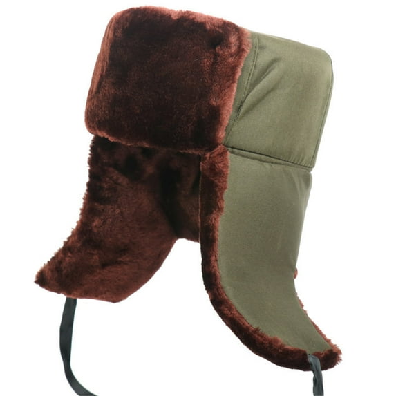UDIYO Earflap Hat Star Badge Thickened Soft Plush Lining Ears Protection Windproof Winter Men Women Hunting Motorcycle Lei Feng Cap for Outdoor