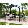thumbnail image 5 of Palram - Canopia Austin 6' x 8' Polycarbonate/Aluminum Grill Gazebo - Gray/Black, 5 of 12