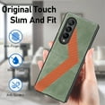 thumbnail image 7 of Techcircle Case for Samsung Galaxy Z Fold 4 7.6" inch 2022, PU Leather Backplane Secure Warp Wireless Charging Anti-fall Shockproof Anti-fingerprint Luxury Elegant Folding Case, Green, 7 of 7