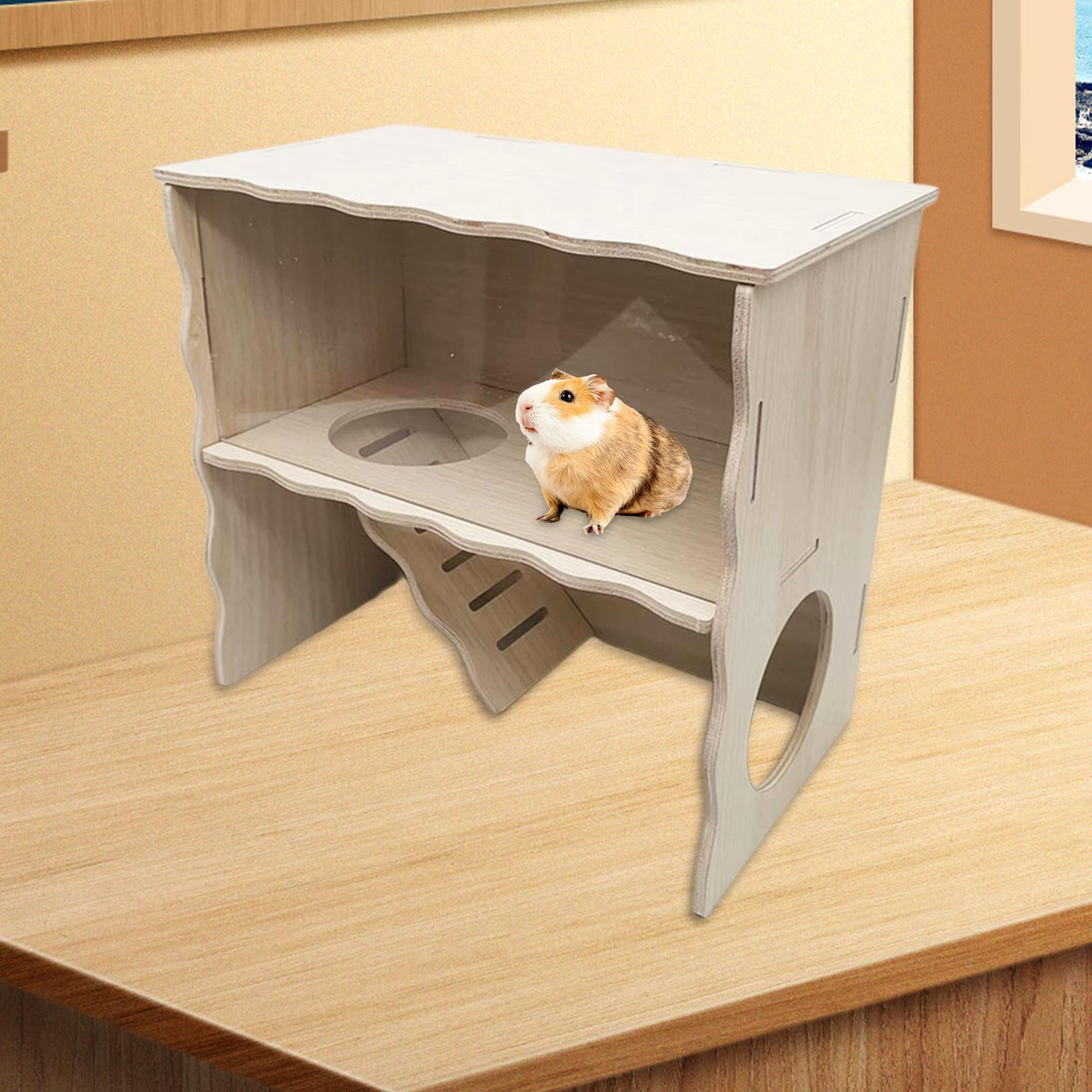 oshhnii Pet Animal Hide Hideout Guinea Pig Cottage Hamster Cage for Mice Dwarf Mouse