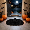 thumbnail image 4 of LEFXSMR Fall Decor Bathroom Rugs Pumpkin Shaped Non-Slip Bath Mat Thanksgiving Decorations Soft Area Rug for Front Door Porch Entryway, Black, 4 of 6