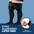 thumbnail image 3 of 3XL Plus Size Mens Compression Stockings 20-30 mmHg Swelling - Black, 3X-Large, 3 of 8