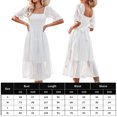 thumbnail image 3 of Vestido Largo De Mujer Vestido de gasa con mangas abullonadas, sin espalda, sexy, maxi vestido de cóctel (blanco XL) Cgtredaw Para estrenar, 3 of 6