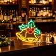 thumbnail image 6 of Cififendec Christmas Neon Sign Light, 10.2"×9.4", Usb Powered Dual Use Hanging Tabletop Neon Lamp with Festive Motifs for Window Mantel Holiday Lighting, 6 of 6