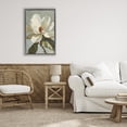 thumbnail image 2 of Stupell Industries Blossomed White Magnolia Floral Gray Framed Floater Canvas Wall Art, design by Petal Prints Design, 2 of 9