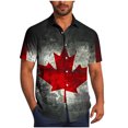 thumbnail image 2 of Blusa y camisa de manga corta con cuello vuelto para hombre, blusa informal de moda con cuello vuelto, blusa estampada de manga corta con botones, blusa de poliéster para hombre, 2 of 6