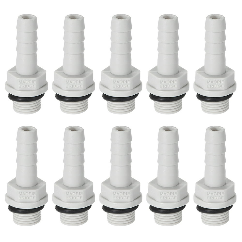 PVC Barb Hose Fittings Connector Adapter 6mm Or 15 64 Barbed X 1 8 G b-k-1-2-in-x-1-2-in-dia-barbed-barb-x-mip-adapter-fitting-in-the-brass