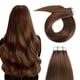thumbnail image 1 of YILITE Extensiones de cabello con cinta #4, color marrón medio, cabello humano Remy, sedoso, liso, sin costuras, trama de piel, cinta de cabello natural real en extensiones, 20 unidades, 50 g, 18 pulg, 1 of 5