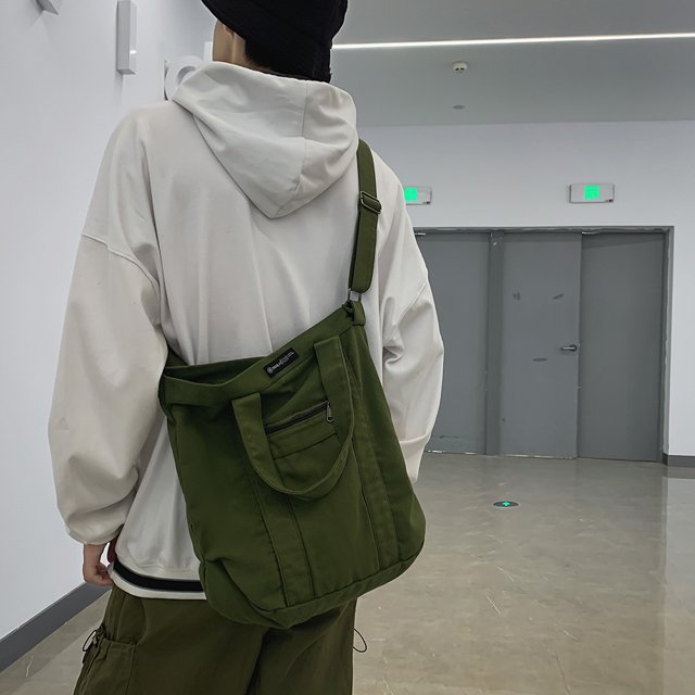 Bolso de hombro para mujer Bolsos cruzados vintage de lona Bolsos casuales de ocio (Verde)