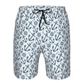 thumbnail image 3 of Disketp Men's Swim Trunks Hawaiian Breathable Surf Beach Swimsuits Mesh Lining Beach Shorts with Pockets-Nautical Theme Anchors, 3 of 7