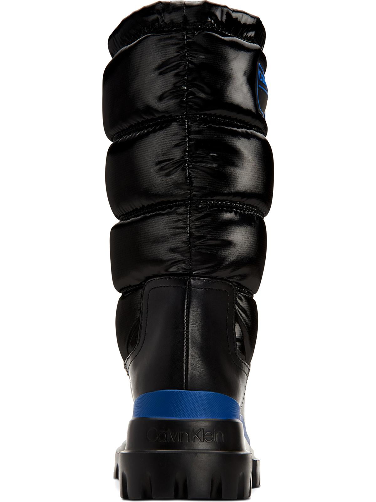 Calvin Klein Womens Laeton Puffer Winter Boots Black 10 Medium (B,M) -  