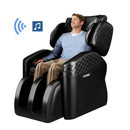 Zero Gravity Full Body Electric Shiatsu Massage Chair Recliner with Soft Massage Cushion & Built-In Heat Therapy and Foot Roller Air Massage System Music