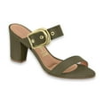 thumbnail image 2 of VIZZANO Women's Heeled Sandals with Buckle Strap,(4 COLORS) BLACK,  GOLD, OLIVE, BEIGE, BLACK, 2 of 4