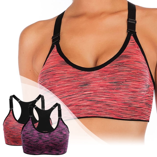 WILLBEST Brasier Invisible Mujer Sujetadores Deportivos Para Mujer, De Alto Impacto, Para Yoga, Running, Sin Costuras, Para Gimnasio, Camiseta Sin Mangas, Chaleco De Fitness, Paquete De 2