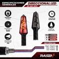 thumbnail image 2 of Direccionales Para Moto Rasen Led Mini Tipo Rayo Secuencial Universal azul, 2 of 3