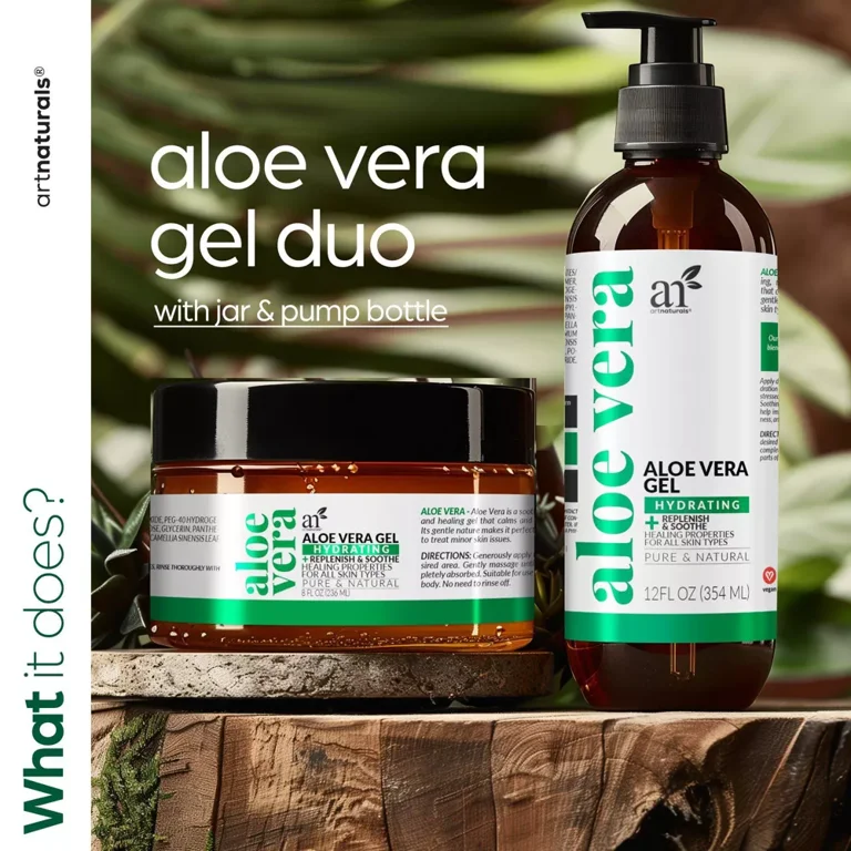 ArtNaturals Aloe Vera Gel, 20 oz, 2-piece Sunburn Relief Hydrator