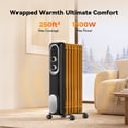 thumbnail image 2 of iLake Oil Filled Radiator Heater,1500W Electric Radiator Space Heater with 7 Oil-Filled Fins,3 Heat Settings, Adjustable Thermostat,Tip-Over and Overheat Protection,Portable Space Heater for Indoor, 2 of 8