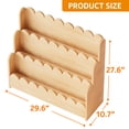 thumbnail image 2 of SpaceAid 3 Tier Wood Scalloped Bookshelf, Montessori Bookcase for Toddlers, Natural, 2 of 7