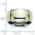 thumbnail image 6 of Chisel Titanium Polished with 14k Gold Inlay 10.2mm Band - Ring Size 12.5, 6 of 8