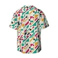 thumbnail image 2 of Vsdgher Colorful Spots Print Men's Wrinkle Free Untucked Cuban Shirt Business Casual Button Down Shirts Short Sleeve Shirt, 2 of 7