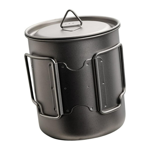 jinwen Pot en Titane Bouteille de Randonnée Pot à Boire Portable Camping Tasse à Thé Café pour 750 ml