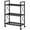 Black, 3-tier with wheels gold 60*32*85cm metal storage rack, variant on 6-Tier Adjustable Shoe Rack Organizer 43in, Metal Frame DIY Storage Shelf for Entryway Bedroom Closet Living Room, Black