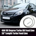 thumbnail image 2 of Unique Bargains 4AN Turbo Oil Feed Line Stainless Steel Braided AN4 90 Degree Hose End 36", 2 of 7