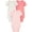 Pink/White, variant on Baby Girl Bodysuits, 3-Pack, Sizes Preemie-18 Months