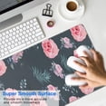 thumbnail image 4 of Long Mouse Pads for Desk,Pioneer Flower Floral Print Pattern Desk Mats on Top Of Desks, Desk Mouse Pad Extra Large with 3mm Non-Slip Base and Stitched Edge for Gaming,Office,Work,Home 31.5"x15.7", 4 of 6