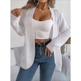 thumbnail image 6 of Arvbitana Women’s Knitwear Chunky Cable Cardigan Long Sleeve Solid Color Pocket Open Front Sweater Loose Lightweight Jacket Fall Tops, 6 of 7