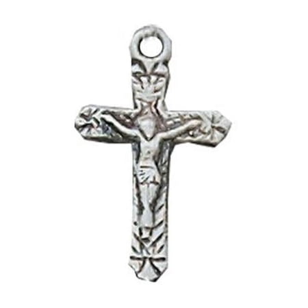 0.64 x 0.37 x 0.6 in. Sterling Silver Crucifix Pendant