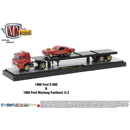 - M2 Machines Auto Hauler 1966 Ford C-600 and 1966 Ford Mustang Fastback 2+2