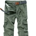thumbnail image 3 of Kayannuo Cargo Pants for Men Street Men's Casual Pants Men's Loose Multi-Pocket Washed Overalls Outdoor Casual Pants Trousers, 3 of 3