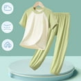 thumbnail image 2 of LYHaoo Pyjama en Fibre pour Garçons, Confortable, Deux Pièces, Respirant, 10-11 Ans, 2 of 3
