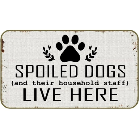 

Spoiled Dogs Live Here Retro Decorative Doormat Funny Dog Welcome Floor Mats Decor for Home Kitchen Living Room Outdoors Indoor Entryway Dog Lovers Girls Women Gift
