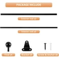 thumbnail image 3 of 2 Pack Small Curtain Rod 18-30 Inch, 1/2" Diameter, Cafe Door Curtain Window Rod, Adjustable Drapery Rods with Brackets (Black), 3 of 6