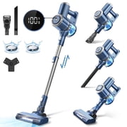 PrettyCare Cordless Stick Vacuum Cleaner, 38KPA 50mins 2600mAh 6-in-1 Lightweight Upright for Carpet Hard Floor Pet Hair W200 Upgraded