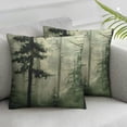 thumbnail image 3 of nygtbtfer Watercolor Green Tree Pillow Covers,Nature Themed Throw Pillows Rustic Forest Decorative Pillow Case Decor Square Cushion Cover for Home Sofa Outdoor  White, 3 of 7