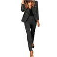 thumbnail image 3 of Simua Women's 2 Piece Suits Business Casual Outfits Long Sleeve Solid Blazer with Pants Professional Office Work Sets, 3 of 6