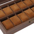 thumbnail image 3 of Watch Box Organizer, Watch Box for Men Watch Display Case Wood Luxury Watch Box, 12 Compartment Wood Grain Display Storage Case Ultra Smooth PU Leather Interior, 3 of 9