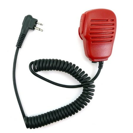 Motorola 2 Pin Speaker Microphone Zeadio Red Shoulder Remote Speaker Mic Microphone for 2 Pin Motorola Radio Mu11cv Mu12 Mu12c Sv10 Sv11 Sv22 Mv12cv Etc. ()