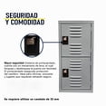 thumbnail image 2 of Locker Casillero Multiusos Alvek 2 Puertas con Ventilación Color Gris — Sistema para Candado, 2 of 4