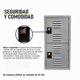 thumbnail image 2 of Locker Casillero Multiusos Alvek 2 Puertas con Ventilación Color Gris — Sistema para Candado, 2 of 4