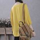 thumbnail image 5 of Camiseta de Cuello Redondo de Manga de Encaje de Color Sólido de Cinco Cuartos para las Mujeres, Camisetas de Manga de Encaje para las Mujeres Casual de Moda Primavera Verano, 5 of 7