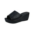 thumbnail image 2 of GERsome Women's Comfort Cut-Out Vamp Open Toe Wedge Slide Sandals, 2 of 2