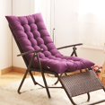thumbnail image 2 of Coussin de Fauteuil Inclinable Intérieur Extérieur Patio Coussin de Chaise Dossier Haut Épais Rembourré Coussins de Chaise Longue Tapis, 2 of 6